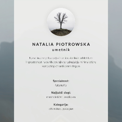 Poster para a sala Uma casa de inverno minimalista com a neve ao fundo.