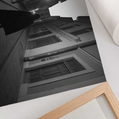 Poster Rua escura, figura misteriosa, atmosfera nostálgica