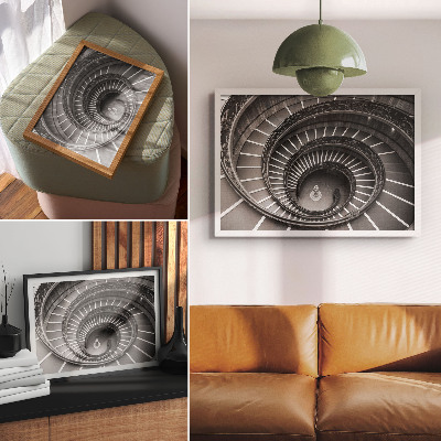 Poster para a sala Elegância arquitetônica da escada em espiral