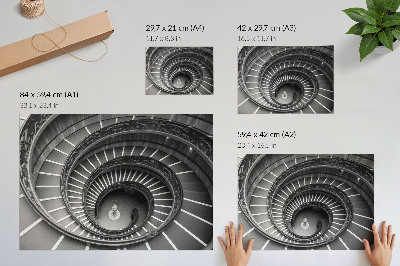 Poster para a sala Elegância arquitetônica da escada em espiral