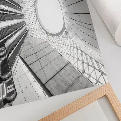 Pôster mural de arquitetura futurista minimalista de interiores