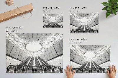 Poster mural Arquitetura futurista minimalista de interiores