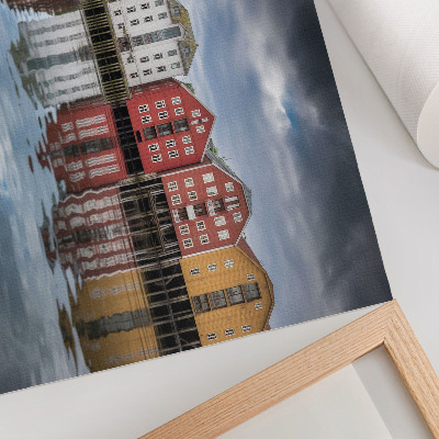 Poster mural Edifícios coloridos à beira-mar - uma composição harmoniosa