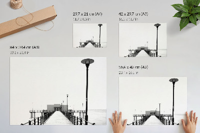 Poster Ponte minimalista, arquitetura retilínea