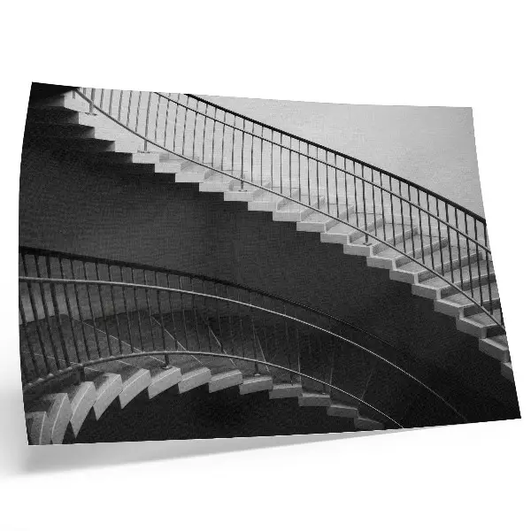 Poster para sala estampa de formas modernas em preto e branco