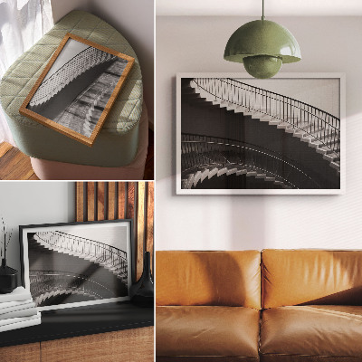 Poster para a sala Elegância em preto e branco, formas modernas