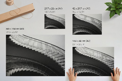 Poster para a sala Elegância em preto e branco, formas modernas