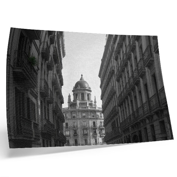 Poster mural Fachadas simétricas da arquitetura urbana histórica