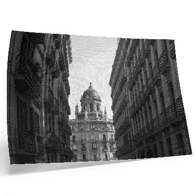 Poster mural Fachadas simétricas da arquitetura urbana histórica