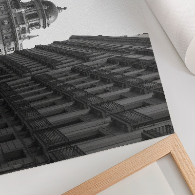 Poster mural Fachadas simétricas da arquitetura urbana histórica