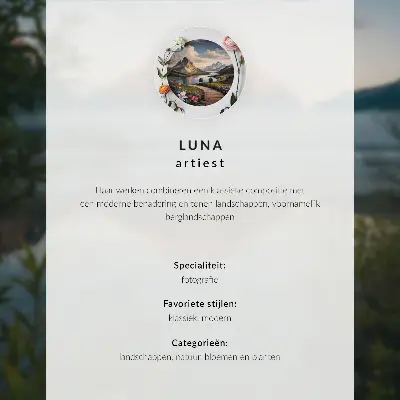 Poster com montanhas, lago, pessoa e harmonia da natureza