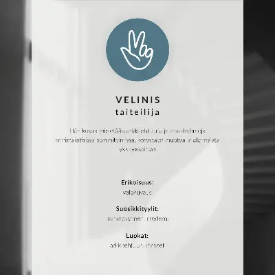 Poster para sala silhueta preta com moldura de vidro e design minimalista cinza