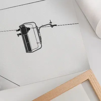 Poster para a sala com estética minimalista de paisagem de inverno sobre solidão e paz