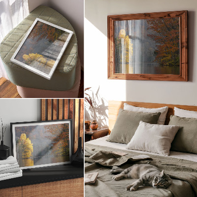 Poster em tela Cores de outono, lago, atmosfera tranquila, harmonia