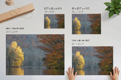 Poster em tela Cores de outono, lago, atmosfera tranquila, harmonia