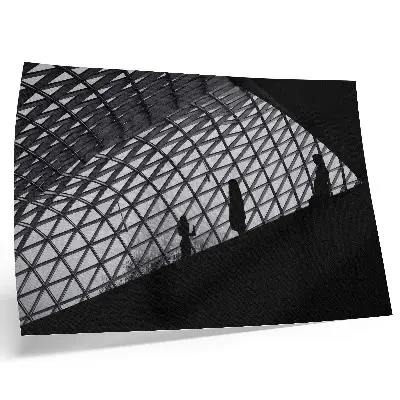 Poster para sala contraste moderno com silhueta de telhado