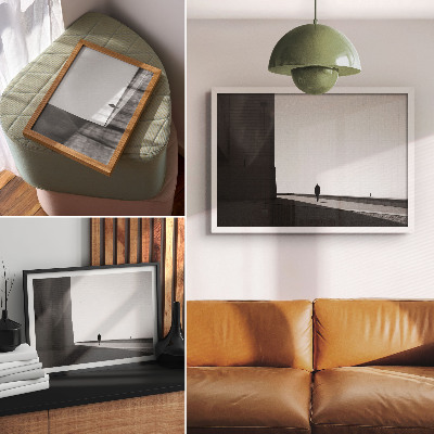 Poster Silhueta minimalista, sombras marcantes, espaço moderno