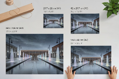 Poster Fontes e iluminação arquitetônica moderna