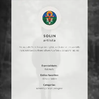 Poster para sala cavalo em floresta enevoada com samambaias