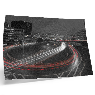 Poster em tela Movimento dinâmico das luzes da cidade noturna