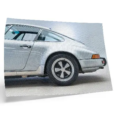Poster de carro esportivo clássico com estilo elegante e sofisticado