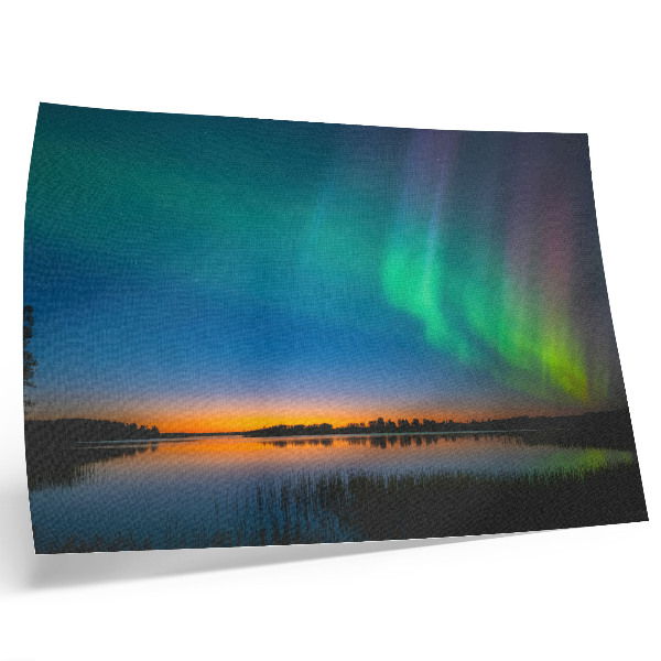 Poster para a sala Aurora sobre o lago, uma atmosfera mágica