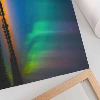 Poster para a sala Aurora sobre o lago, uma atmosfera mágica