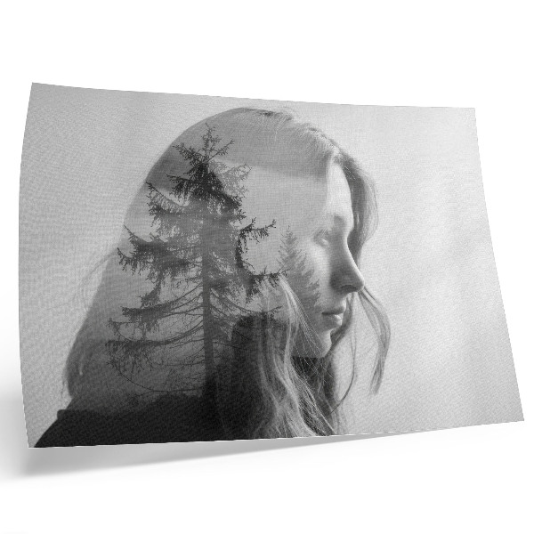 Poster em tela Retrato em preto e branco de sutil elegância