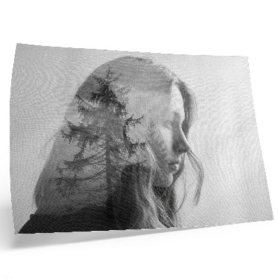 Poster em tela Retrato em preto e branco de sutil elegância