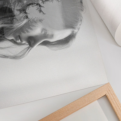 Poster em tela Retrato em preto e branco de sutil elegância