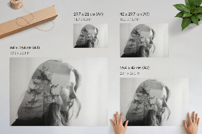 Poster em tela Retrato em preto e branco de sutil elegância