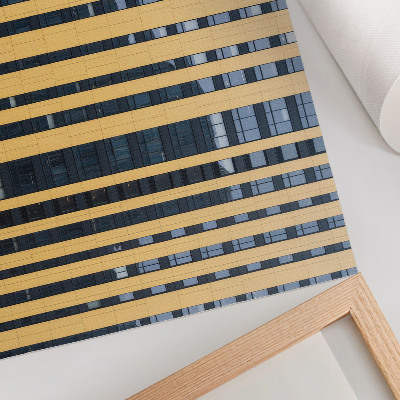 Poster para a sala Contraste simétrico moderno de amarelo e azul