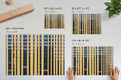 Poster para a sala Contraste simétrico moderno de amarelo e azul