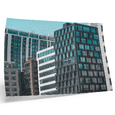 Poster Harmonia geométrica do vidro em edifícios modernos