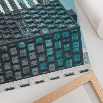 Poster Harmonia geométrica do vidro em edifícios modernos