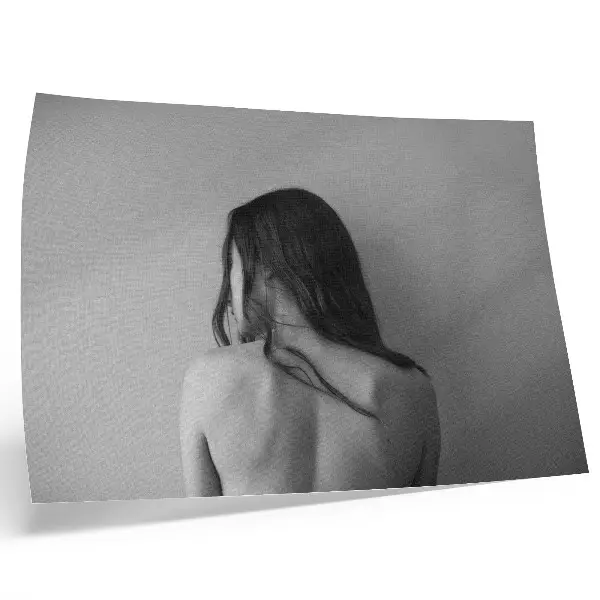 Poster em tela com charme minimalista de figuras em monocromático