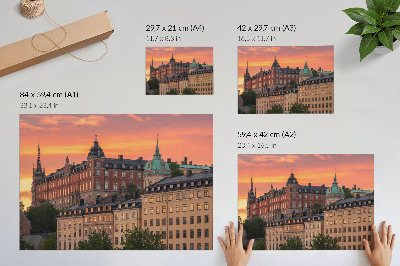 Poster para a sala Pôr do sol, edifícios encantadores, atmosfera histórica