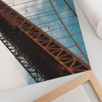 Ponte com detalhes contra o céu poster em tela