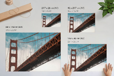 Poster em tela Ponte com detalhes contra o céu