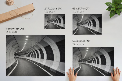 Poster mural túnel espacial geométrico moderno