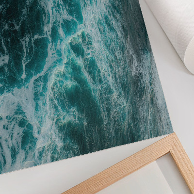 Poster para a sala Ondas turquesas do oceano com espuma branca