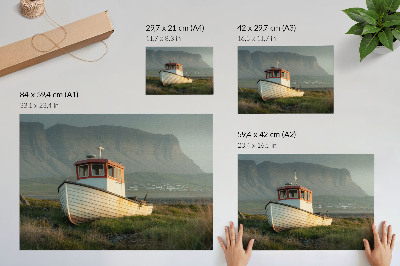 Poster para a sala Łódź panorama da montanha nostalgia climática