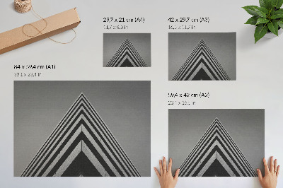 Poster em tela Simetria, linhas, monocromatismo, composição dinâmica