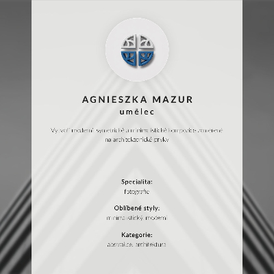 Poster em tela Simetria, linhas, monocromatismo, composição dinâmica