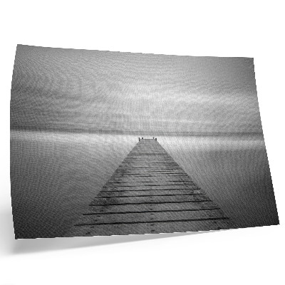 Poster mural Píer monocromático, superfície calma, elegância