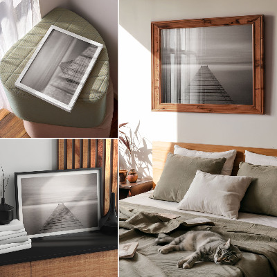 Poster mural Píer monocromático, superfície calma, elegância