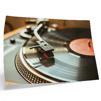 Poster mural Gramofone com atmosfera musical vintage nostálgica