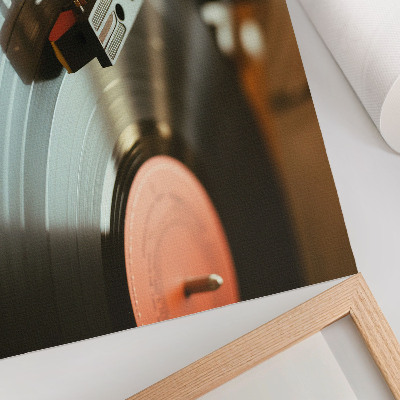 Poster mural Gramofone com atmosfera musical vintage nostálgica
