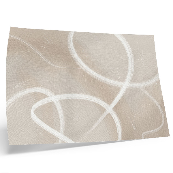 Poster para a sala Ondas sutis em tons de bege e linhas delicadas.