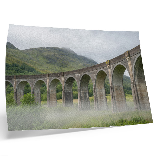 Poster mural Uma majestosa ponte em arco em meio à vegetação.